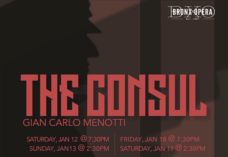 The Consul by Gian-Carlo Menotti - Featuring Caroline Tye at Bronx Opera - January 2019